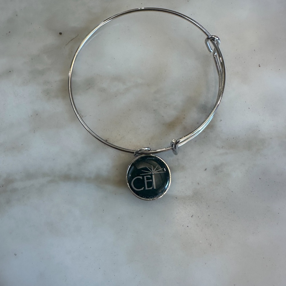 (4) Silver Charm Bangle Bracelet